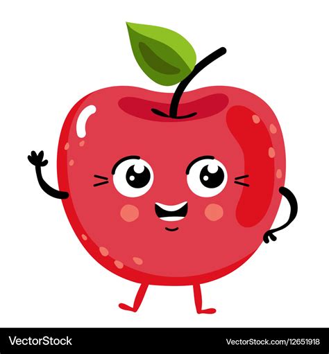 Funny Fruit Cherry Isolated Cartoon Character Vector Image