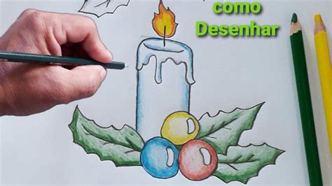 Como desenhar desenho de Natal Uma vela bonita e fácil YouTube