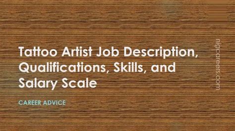 Tattoo Artist Job Description Skills And Salary
