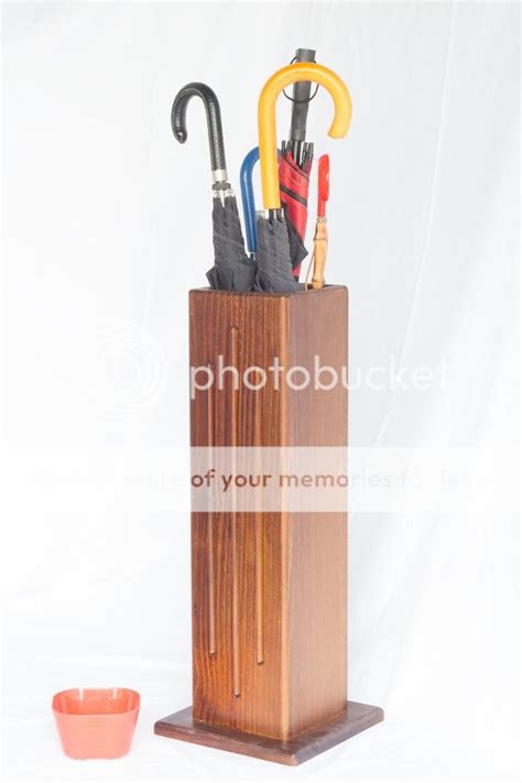 Wooden Umbrella Stand And Walking Cane Holder 3 Vertical Grooves EBay