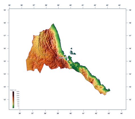 Orthographic map of africa, showing eritrea location. Jungle Maps: Map Of Africa Eritrea