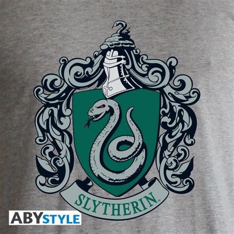 Harry Potter Tshirt Slytherin Man Ss Grey And Green Premium