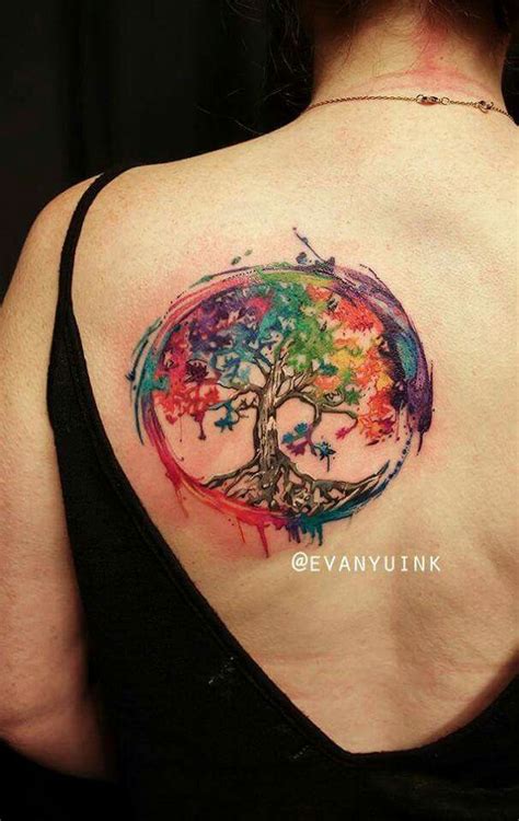 34 Watercolor Tree Tattoo Designs Amazing Tattoo Ideas