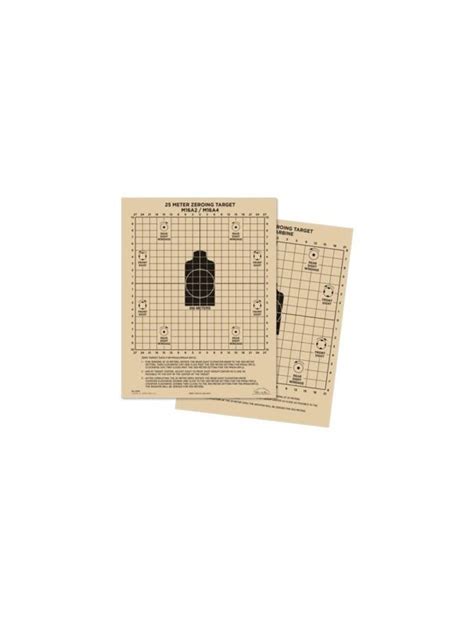 Accurate 25m Zeroing Target For M16a2 M16a4 And M4 Carbine