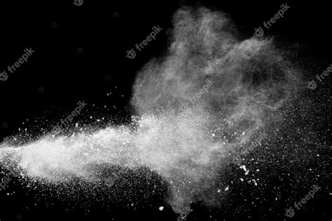 Premium Photo Bizarre Forms Of White Powder Explosion Cloud Against