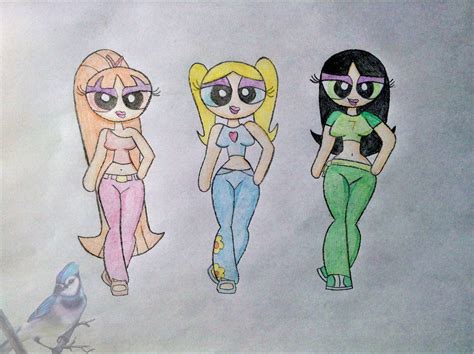 The Powerpuff Girls Teens By Thelivingbluejay On Deviantart