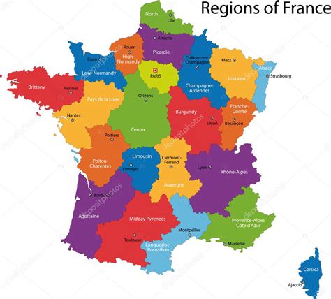 Colorful France Map Stock Vector By ©volina 1144922