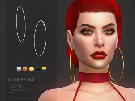 Diva Earrings Pride Month 2020 By Sugar Owl At Tsr Sims 4 Updates
