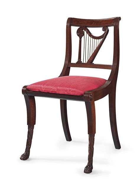 A Classical Mahogany And Brass Mounted Harp Back Side Chair Attributed To Duncan Phyfe 1770