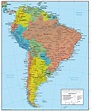 South America Wall Map GeoPolitical Deluxe Edition