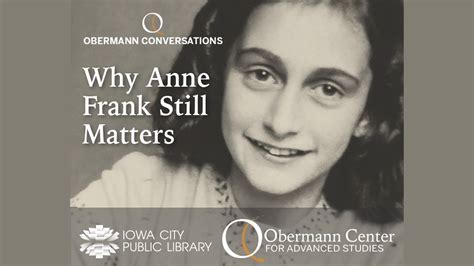 Why Anne Frank Still Matters An Obermann Conversation Youtube
