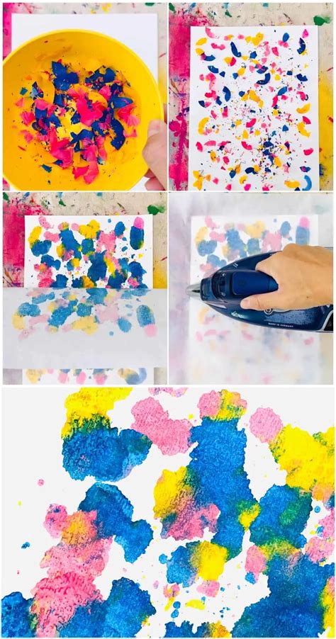 How To Make Melted Crayon Art Creative Art For Kids