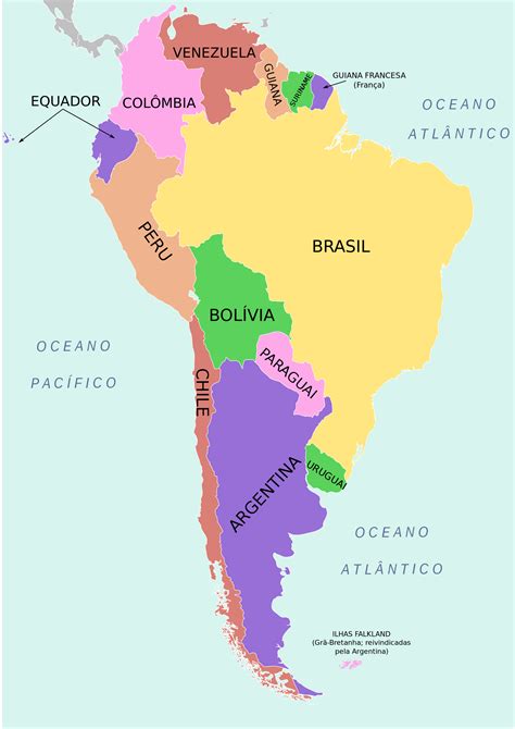Colombia Mapa America Do Sul