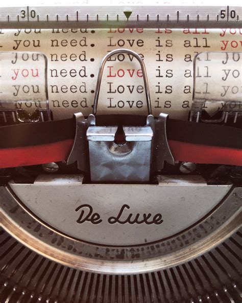 All You Need Is Love And A Good Typewriter Happy V Day From The Olympia Sm9 I Keep At My