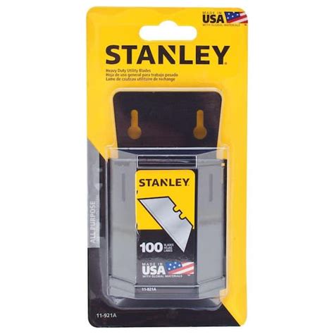 Stanley 11 921t 10 Pack 1992 Heavy Duty Utility Blades With Dispenser