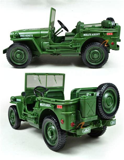 118 Jeep Willys Us Army 14 Truck Camoflage Diecast Model Military