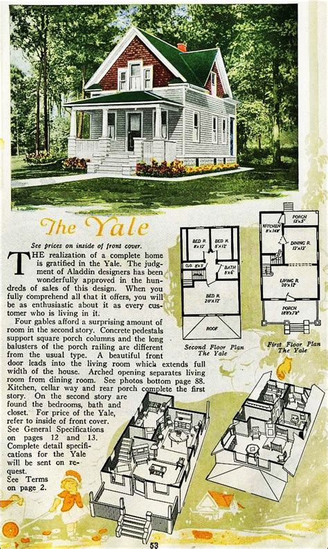 The Yale Kit House Floor Plan Made By The Aladdin Company In Bay City