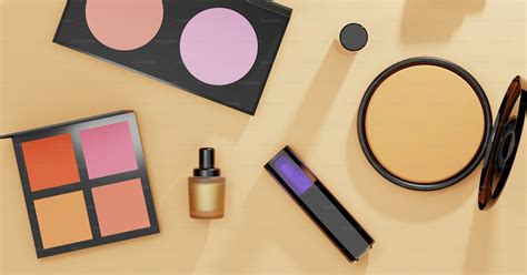 A Table Topped With Cosmetics And Makeup Products Photo Makeup Kit