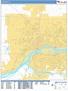 Davenport Iowa Wall Map (Basic Style) by MarketMAPS