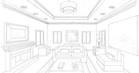 Interior Design Perspective Drawing