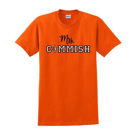 Mrs Commish Football Tee T Shirt Etsy
