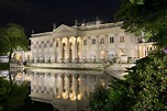 The Lazienki Palace In Lazienki Park At Night, Warsaw Stock Image ...