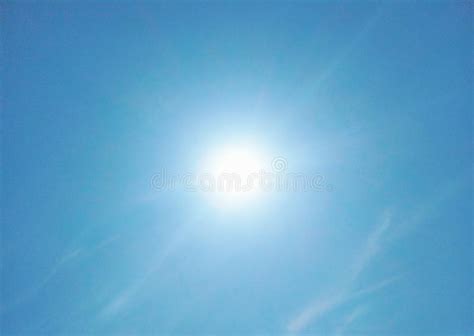 The Sun Brightly Shining In The Sky Stock Photo Image Of Brightly