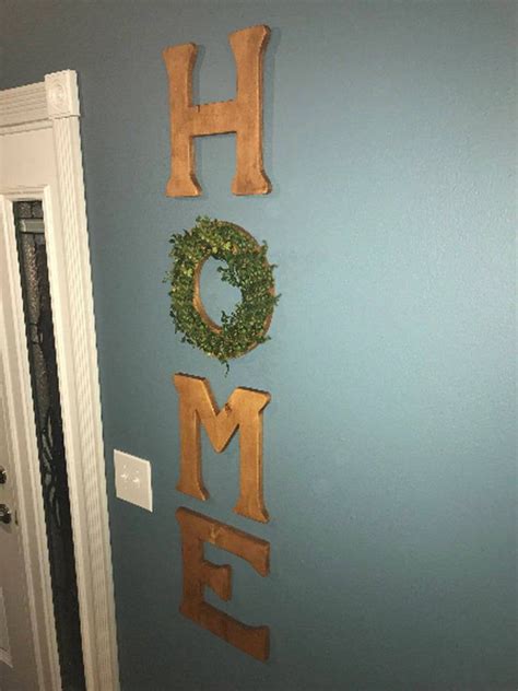 Home Letter With Wreath Home Sign With Wreath Home Letter Etsy Home