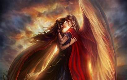 Angels Heavenly Desktop Heaven Background Kiss Couple