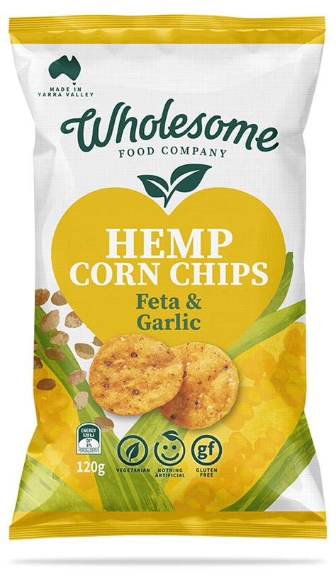 Hemp Corn Chip Feta And Garlic — Wholesome Food Company