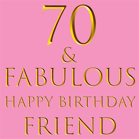 Friend 70th Birthday Card 70 And Fabulous Etsy