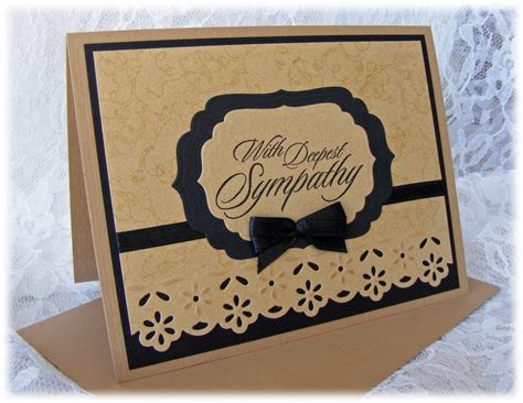 Elegant Handmade Sympathy Card With In Warm Calming Colors