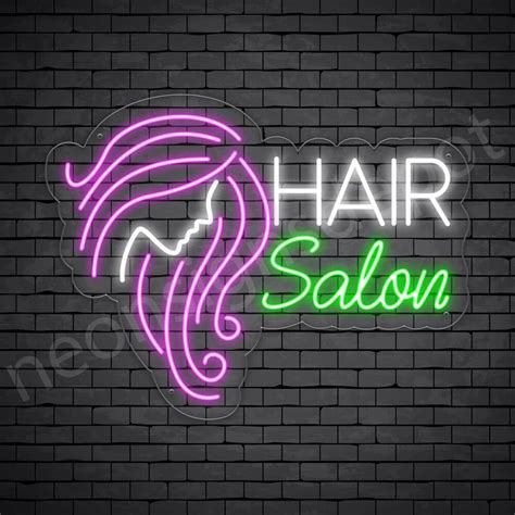 Hair Salon Neon Sign Women Long Hair Salon Neon Signs Depot Neon