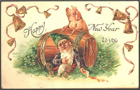 New Years Card New Years Postcard Vintage Antique