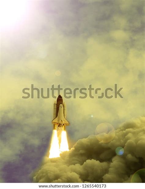Rocket Liftoff Elements This Image Furnished Stock Photo 1265540173