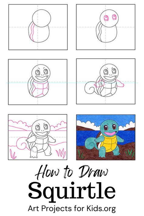 Learn How To Draw Squirtle With An Easy Step By Step Tutorial Free Pdf