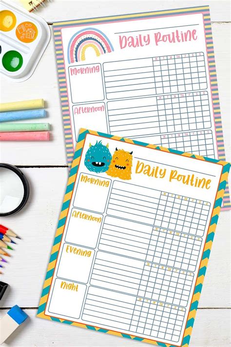 Free Printable Weekly Planner For Kids With Two Fun Designs Kids