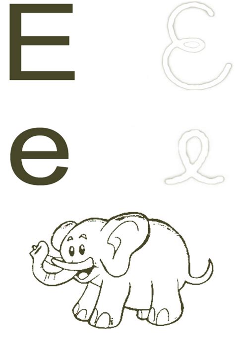 Desenhos Letra E Para Colorir Atividades Educativas