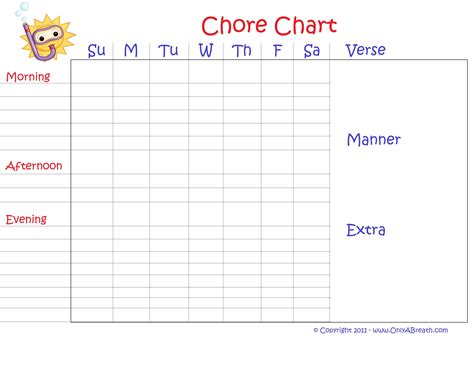 Free Printable Monthly Charts Example Calendar Printable