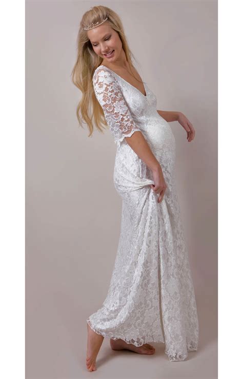 Shop maternity lace dresses collection at ericdress.com. White Orchid Lace Maternity Wedding Gown - Maternity ...