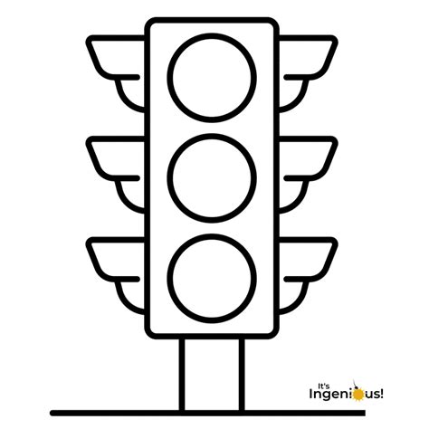 Traffic Light Colouring Template Stop Clipart Transportation Stoplight