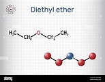 Diethyl ether, ethyl ether molecule. It is an ether in which the oxygen ...
