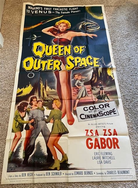 queen of outer space 1958 original three sheet movie poster hollywood movie posters
