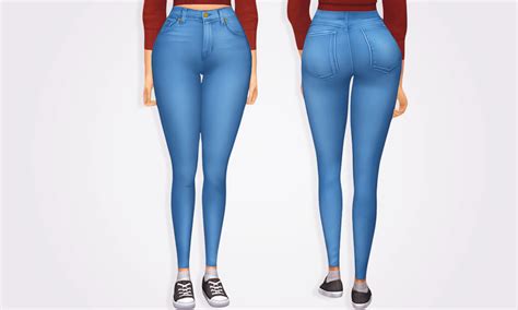Maxis Match Jeans Retexture By Butterscotchsims Sims 4 Panda Cc