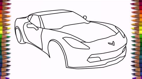 Today i am drawing easy drawing ! How to draw a car Chevrolet Corvette Z06 2016 step by step ...