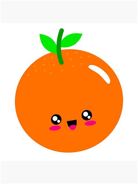 Cute Orange Sticker For Sale By Pinkyswearr Redbubble