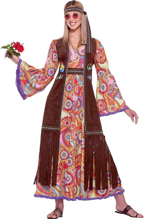 Love Child 60s 70s Hippie Flower Power Costume Adult Standard Amazon
