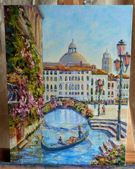 Venice Oil Painting On Canvas Original Italy Impressionist Etsy