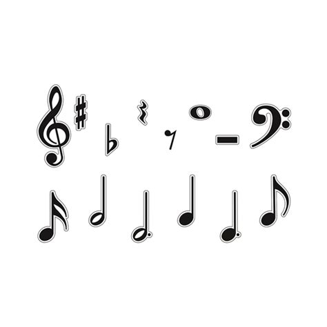 Music Symbols Cut Outs