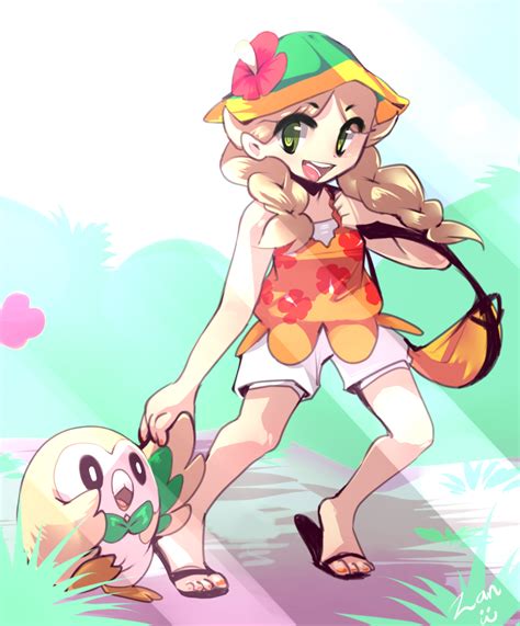 Selene And Rowlet Pokemon And 3 More Drawn By Zanthu Danbooru